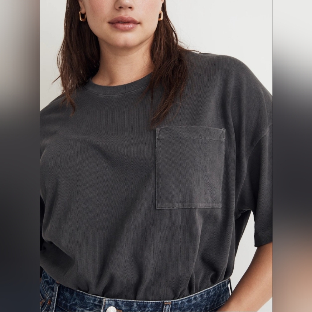 Madewell Garment-Dyed Oversized Pocket Tee